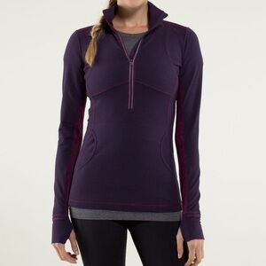 Lululemon Star Runner Pullover Hyper Stripe Plum / Plum